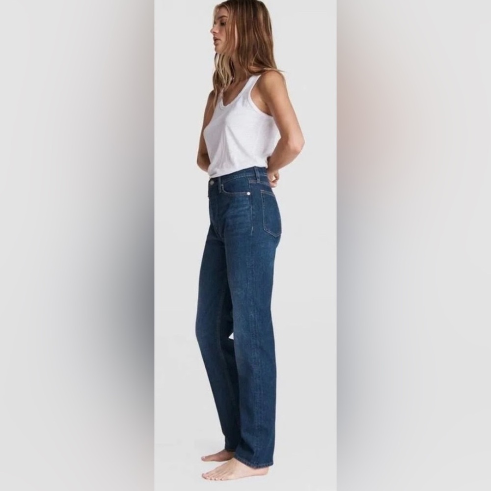 rag & bone Women's Straight Leg Jeans - Dark Blue - Picture 9 of 9